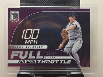 2026 Panini Donruss Elite Full Throttle #4 Roger Clemens Purple 21/49 Red Sox