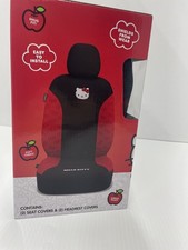 2-pack Hello Kitty Car Seat Covers With Cute Red Bow Design - Car Accessories