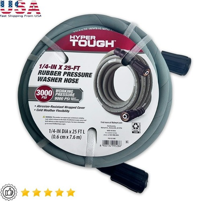 #ad Pressure Washer Hose 1 4in 25ft M22 Fittings Kink Resistant Extreme Weather New $59.92