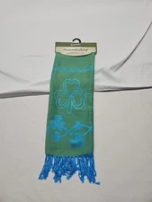 Connemara Scarf Ireland Collection Pashmina Cotton Silk Green Shamrock Celtic