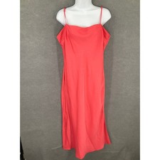 A New Day Coral Pink Sleeveless Sz L Slip Dress Casual Summer Party Sundress