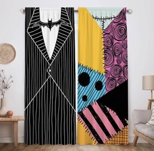 Allenjoy Halloween Nightmare Theme Window Curtain for Boy Girl Kids Baby Livi...