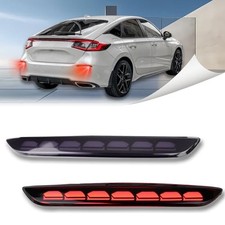 Smoked Housing Full LED Rear Reflector Fog Lamps for Honda Civic Smoked Style
