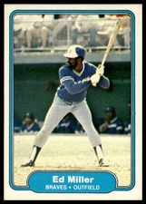 1982 Fleer #441 Ed Miller Atlanta Braves NM+