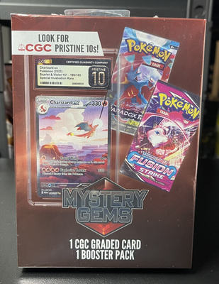 mystery gems pokemon graded card Hidden Pokmon Box 2.0 this box offers tremendous value that includes 1 Guranteed CGC Graded Card and 1 Booster Pack! Pokemon Mystery Gems, 1 CGC