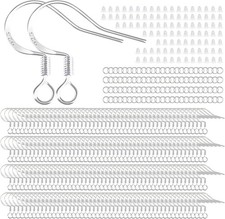 200 PCS/100 Pairs 925 Sterling Silver Plated Earring Hooks Hypoallergenic Silver