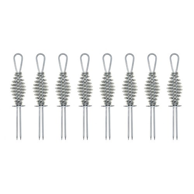 #ad 8 Pc Deluxe Corn Cob Holders Skewers with Steel Spiral Handle Mr. Bar B Q $13.95