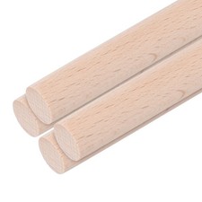 Wooden Dowel Rods, 14mm 1/2 x 8 Inch Round Wooden Rod for DIY,Pack of 4