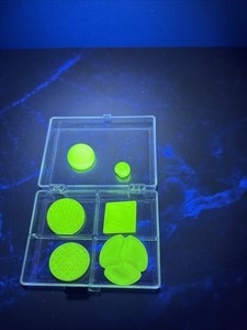 VTG Custard/Uranium Glass Button Lot-6. 1 Matching Pair