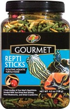Zoo Med Gourmet Reptisticks Floating Aquatic Turtle Food 4.5 ounce - 4 Pack