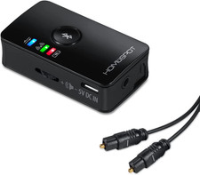 HomeSpot Bluetooth 5.3 Transmitter Adapter for TV Audio Optical aptX Low Latency