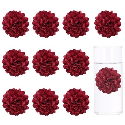 Für Floating Flowers 12 Stück 2x2 Zoll Tischdeko Burgunder
