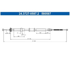 Handbremsseil hinten links für Fiat 500 312 C | 23982939