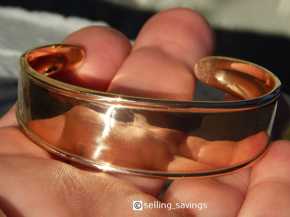 PULSERA BRAZALETE BRAZALETE PESADO ORO AMARILLO 14K JAMES AVERY 8/10 PULGADAS ANCHO 39 GRAMOS Foto 3 de 4