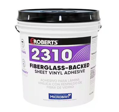 ROBERTS 2310 4 Gal. Fiberglass-Backed Sheet Vinyl Flooring Adhesive in Beige