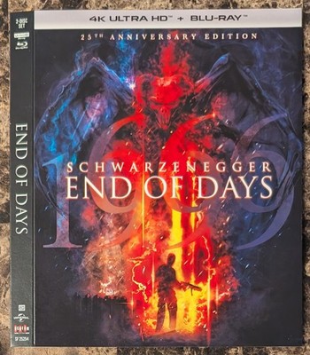 End of Days Scream Factory 25th Anniversary 4K Ultra HD Blu-ray SLIPCOVER ONLY