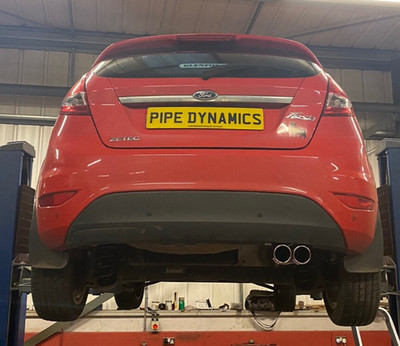 Rohr Dynamik Fiesta 1.25 Endschalldämpfer Delete Performance Auspuff in gerollt