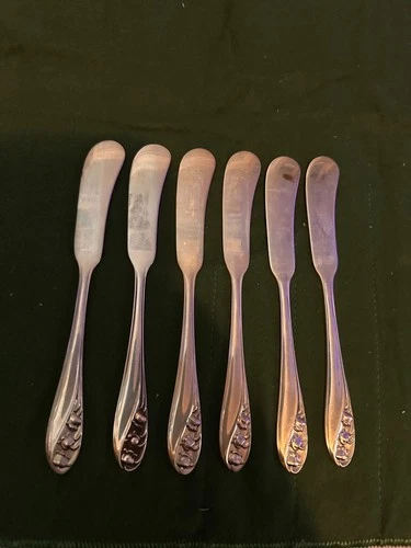 Gorham Lily of the Valley Sterling Silver Butter Spread Knife Set - 5 pc - 5.3oz