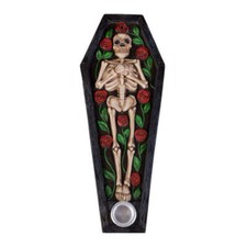 Skeleton with Roses Coffin Cone and Incense Burner Mysterious Incense Burner