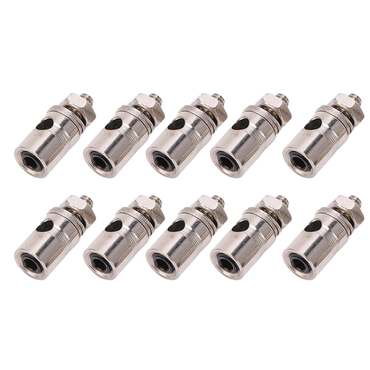 10Pcs 2.1mm RC Plane Pushrod Connector Linkage Metal Quick Adjust Stoppers