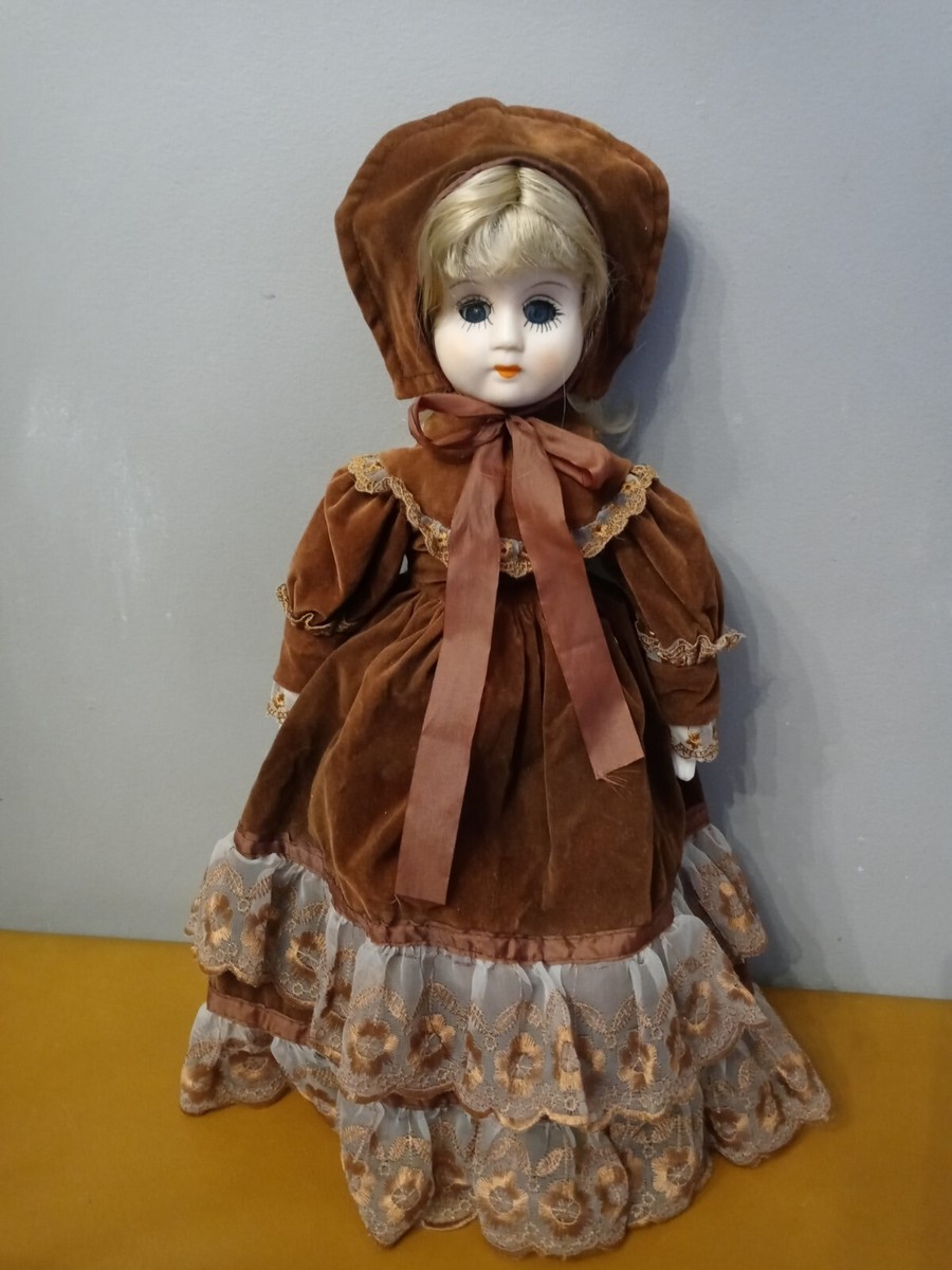 Vintage Victorian Japan Porcelain Marked Doll Blue Eyes 17