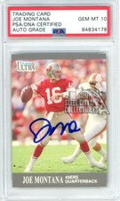 Joe Montana 1991 Fleer Ultra Autograph Card #251 PSA/DNA 10