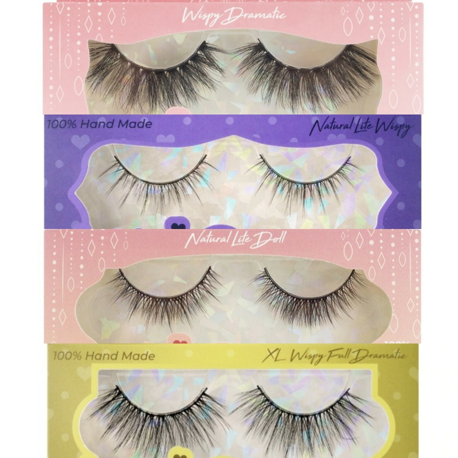 Ioni 3D Faux Mink Lashes Eyelashes Lot Of 4 + 1 Everlasting lash glue