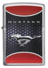 Zippo Windproof Lighter with Ford Mustang On Grill Pattern, 49519, New In Box