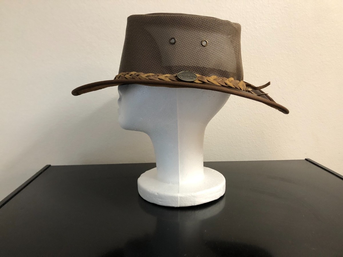 Vintage Kangaroo Leather Hat - Item 1018 Blue Barmah Stonewash Roo