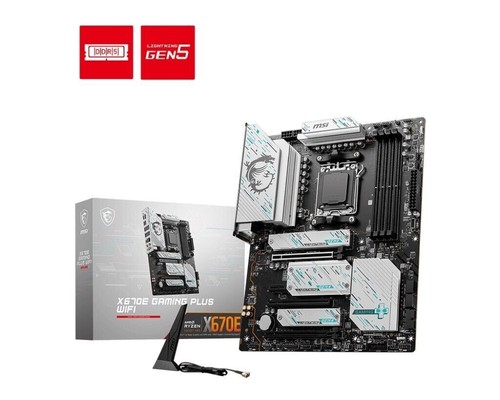 MSI X670EGAMPLUSWIFI MB AMD X670 Ryzen AM5 4xDDR5 HDMI DP M.2 RAID 2.5Gbe WiFi6E - Picture 4 of 7