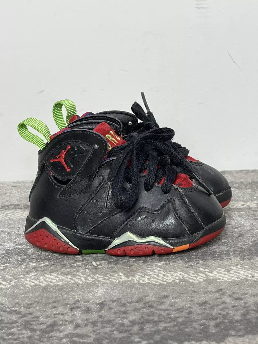 Nike Jordan 7 Retro BT Marvin The Martian 304772 028 Toddler Size 5c Black