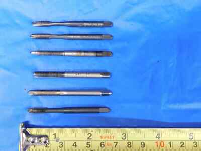 6pcs 10 - 32 NF GH3 HSS SPIRAL POINT PLUG & BOTTOMING TAPS #10 .190 10-32 UNF