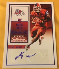 2016 Contenders BLUE FOIL College Ticket MARTEZE WALLER AUTO Bulldogs