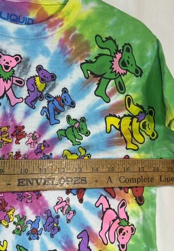 Grateful Dead Shirt 1995 Liquid Blue Dancing Bear Vintage Tie Dye Spiral Size S - Picture 10 of 13