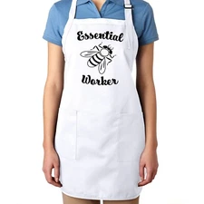 Essential Worker Love Earth Day Climate Change Save The Bees gift Apron w/Pocket