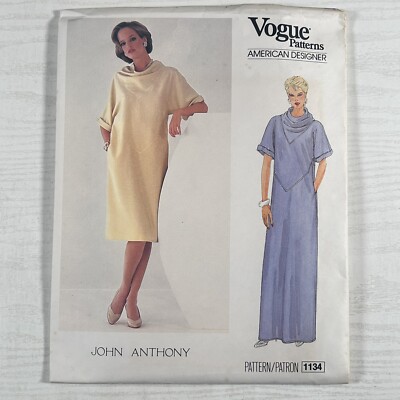 Vogue Schnittmuster 1134 Misses Kleid John Anthony Größe 12 U/C FF