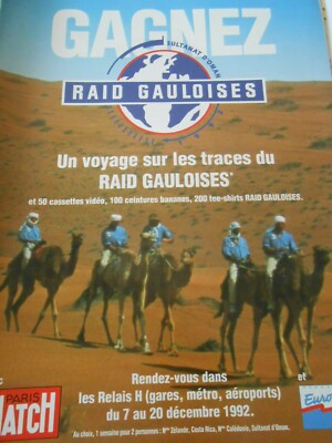 Advertising 1992 Raid Gauloises Europe 2 a trip 