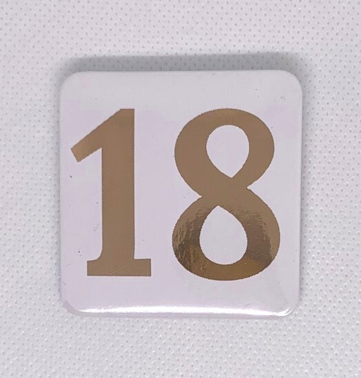 Square Shiny, Foiled Birthday Age Badge - Any Age