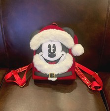Exclusive Disney Parks Loungefly Santa Mickey Mouse Mini backpack 2019 Christmas