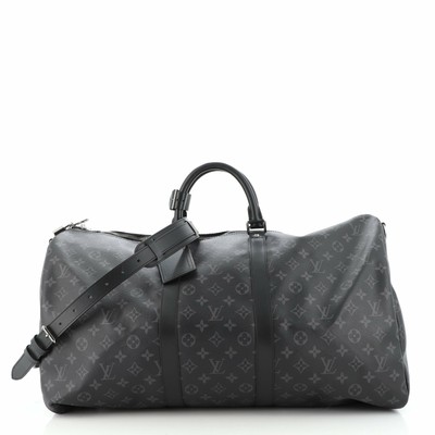 Louis Vuitton Keepall Bandouliere Bag Monogram Eclipse Canvas 55 | eBay