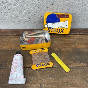 Boîte Publicitaire Vide Velox - Kit Réparation Pneus Tubulaires - Vélo Vintage - France