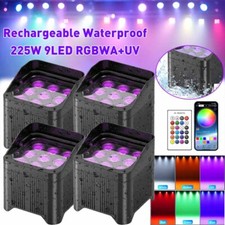 9x25W Waterproof RGBWA UV LED PAR Light Wireless Stage DJ UP Lighting APP DMX