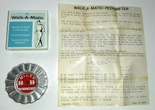 Vintage Walk-A-Matic Pedometer no 76333 Original Box & Instructions-G4