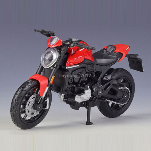 1:18 Ducati Monster + Motorcycle Model Diecast Toy Car Turning Wheel Toys Gifts - Picture 7 of 10