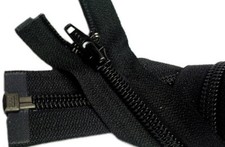 50 26" YKK 5 Nylon Coil Zippers - Separating Color Black