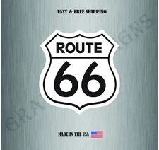 Route 66 Highway US Vinyl Sticker Decal Bumper Car Window Wall Water Resistant