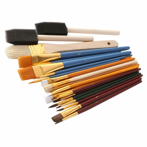 Pennelli per Dipingere di Nylon(10 Pezzi),Set di Pennelli per Acquerelli ad Olio