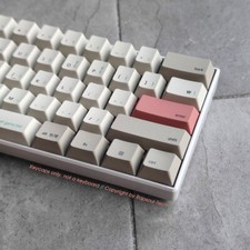 Retro 9009 Gray White Keycaps set PBT OEM for Cherry MX Mechanical Keyboards
