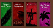 Inspirational Church Banners - Easter Set B Large 4 banner set 