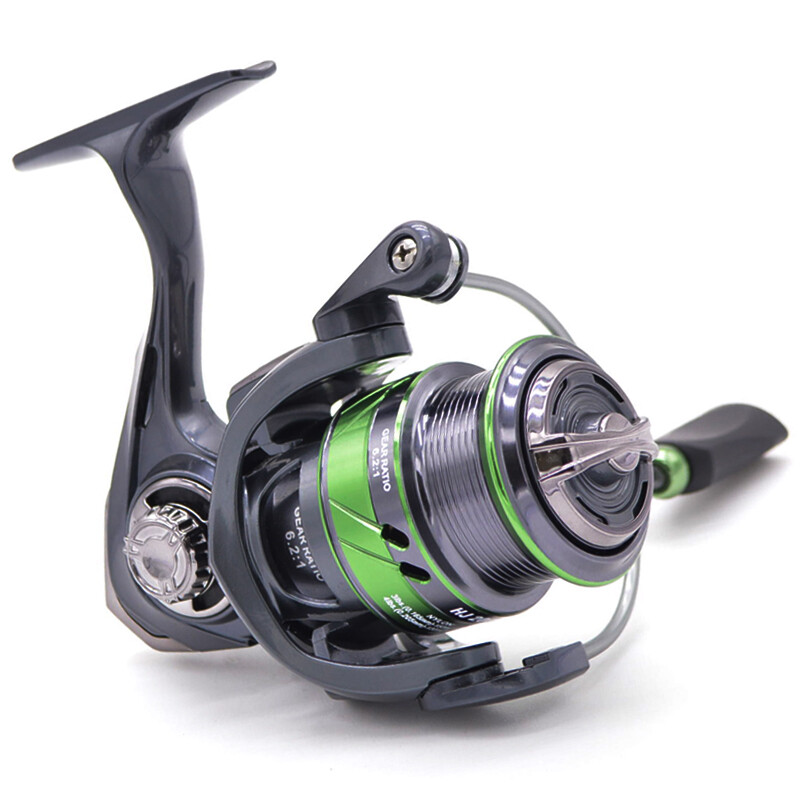 Green Spinning Reel 1000 2000 3000 4000 Series 6.2:1 Shallow Spool